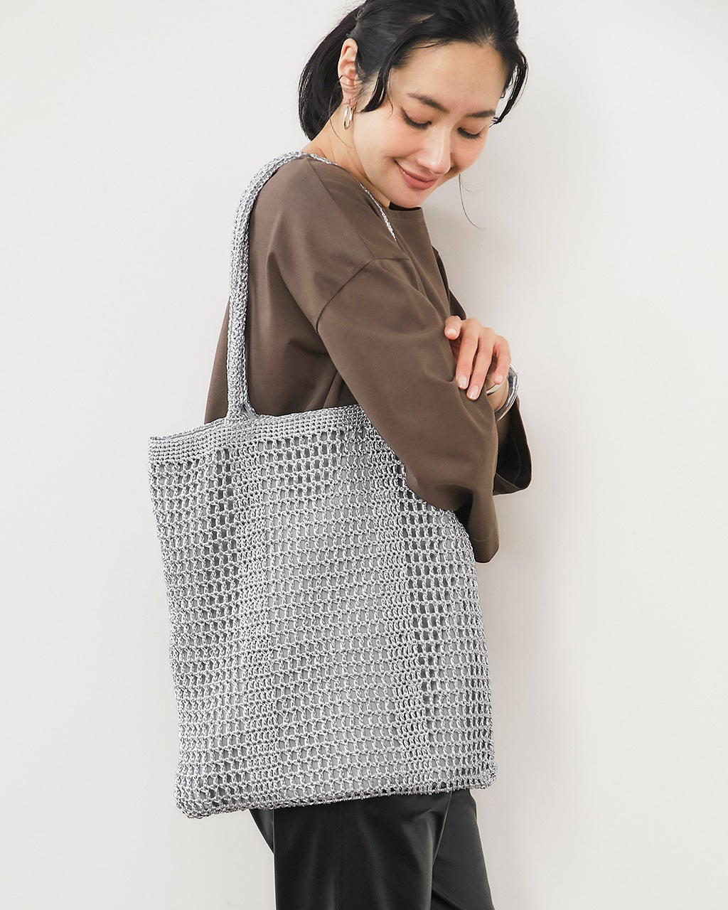 シャイニーバスケット・トートバッグL/DoCLASSE