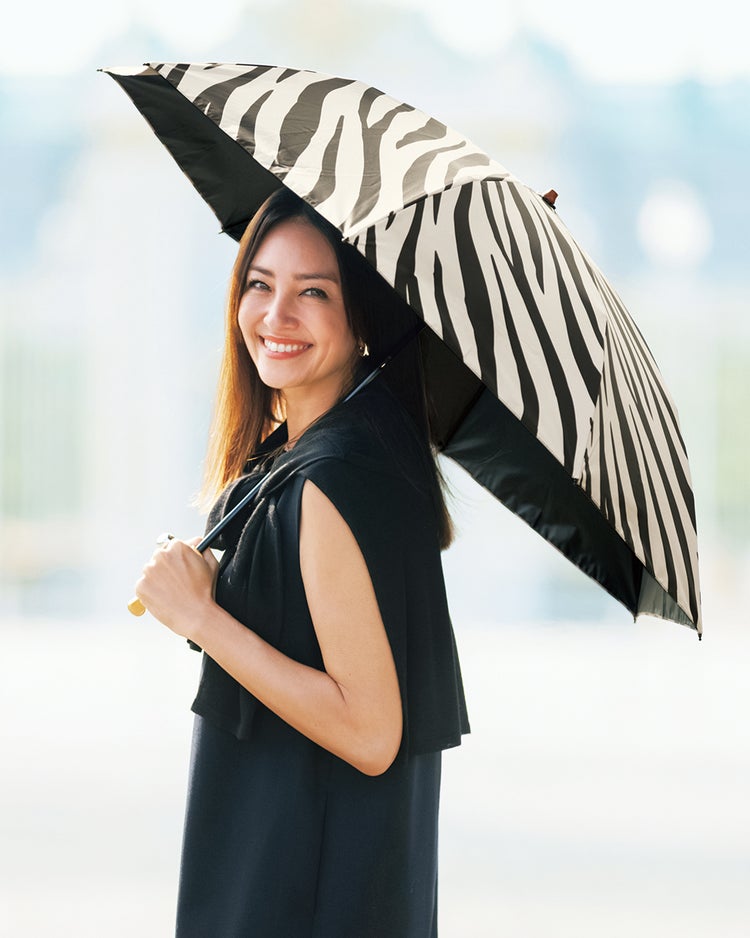 パーフェクトシェード100・畳めるパラソル 詳細画像 ゼブラ 1