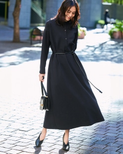 イージージョーゼット・ベルト付きワンピース