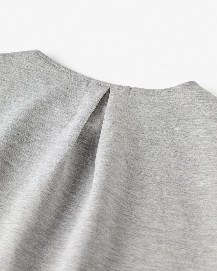 ライトダンボールニット・浅Vフレアトップス 詳細画像 グレー 5
