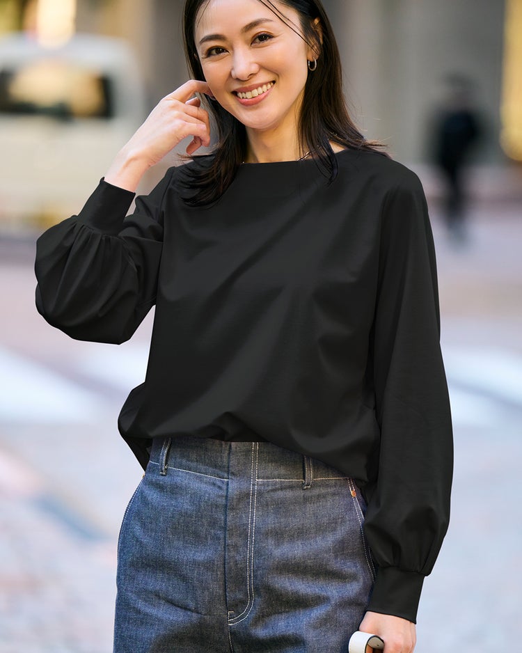 カノコカットソーシャツテールプルオーバー 詳細画像 ブラック 1