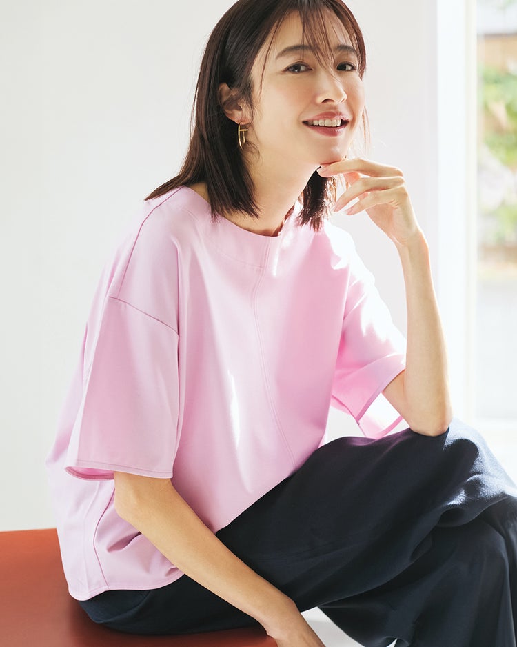 カノコカットソー・抜け感トップス 詳細画像 ピンク 1