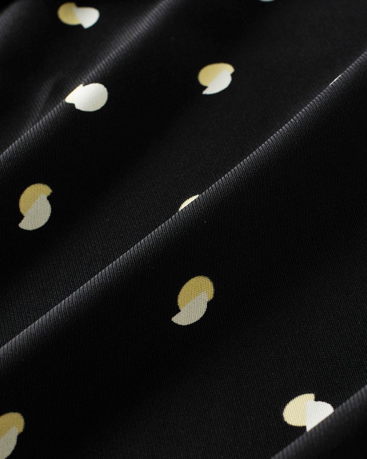 バックサテンジョーゼット・ケープブラウス 詳細画像 ブラックパターン 3