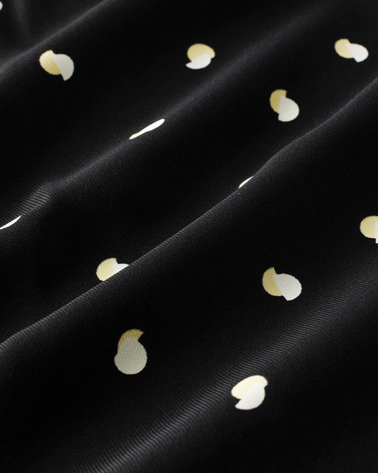 バックサテンジョーゼット・ドロストブラウス 詳細画像 ブラックパターン 3