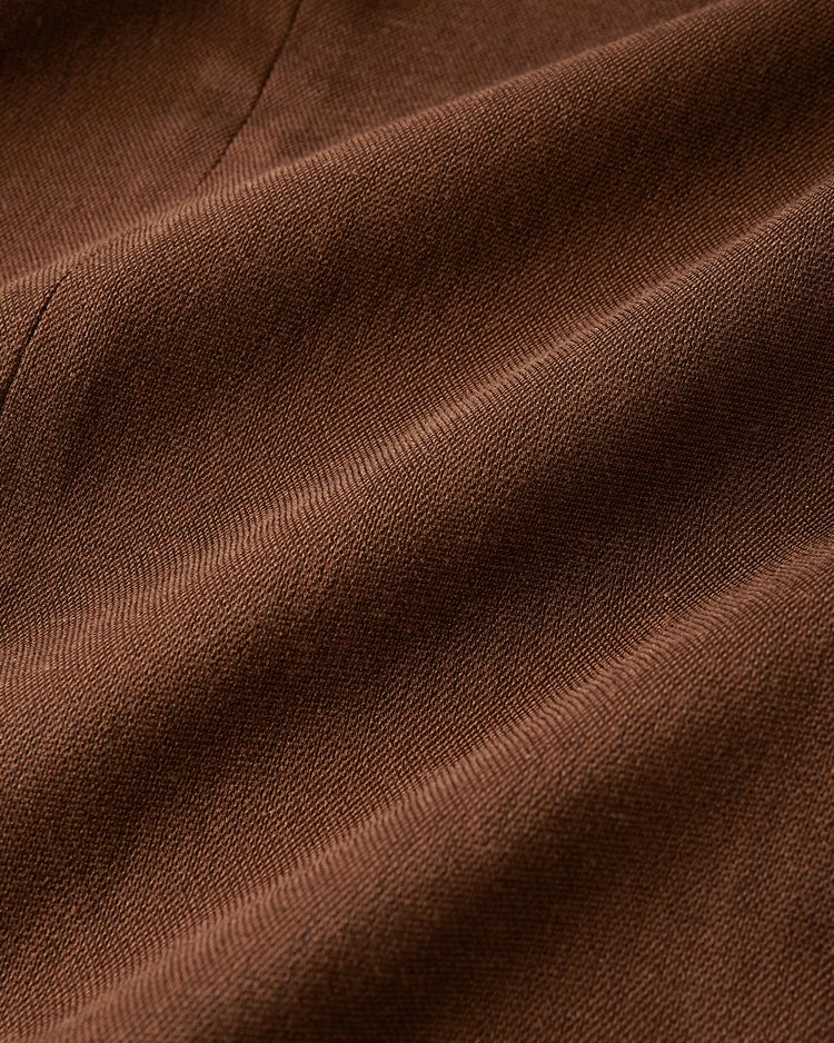 リネン混ストレッチ・ダブルジャケット 詳細画像 ブラウン 4