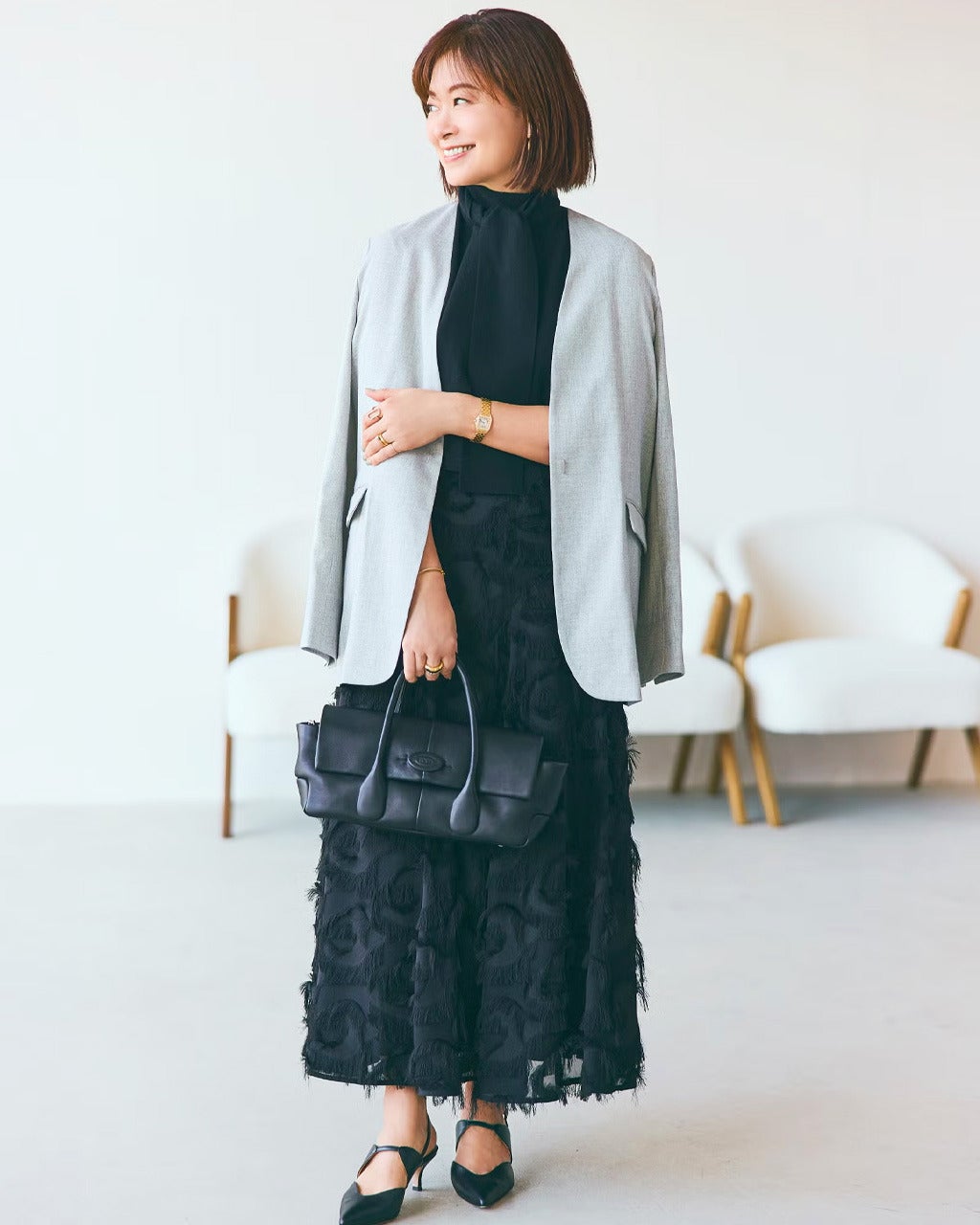Theory リネン混 ストレッチ ノーカラー セットアップ ネイビー 2 M リネン混ストレッチ・ノーカラージャケット/DoCLASSE