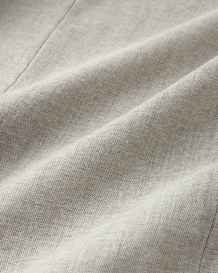 リネン混ストレッチ・ノーカラージャケット 詳細画像 グレー 4