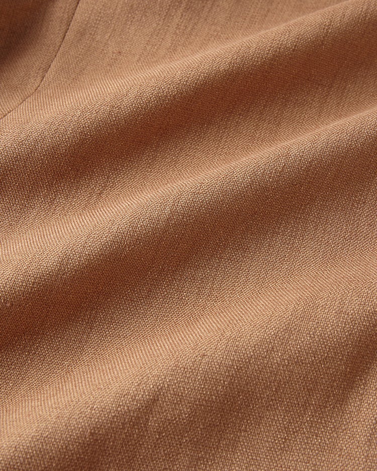 リネン混ストレッチ・ノーカラージャケット 詳細画像 ベージュ 4