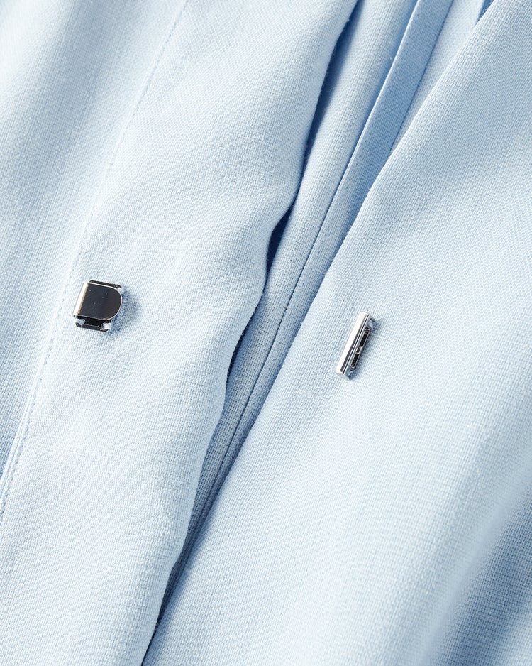 リネン混ストレッチ・ノーカラージャケット 詳細画像 ライトブルー 4