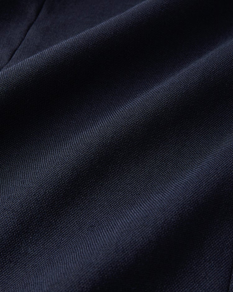 リネン混ストレッチ・ノーカラージャケット 詳細画像 ミッドナイトブルー 5
