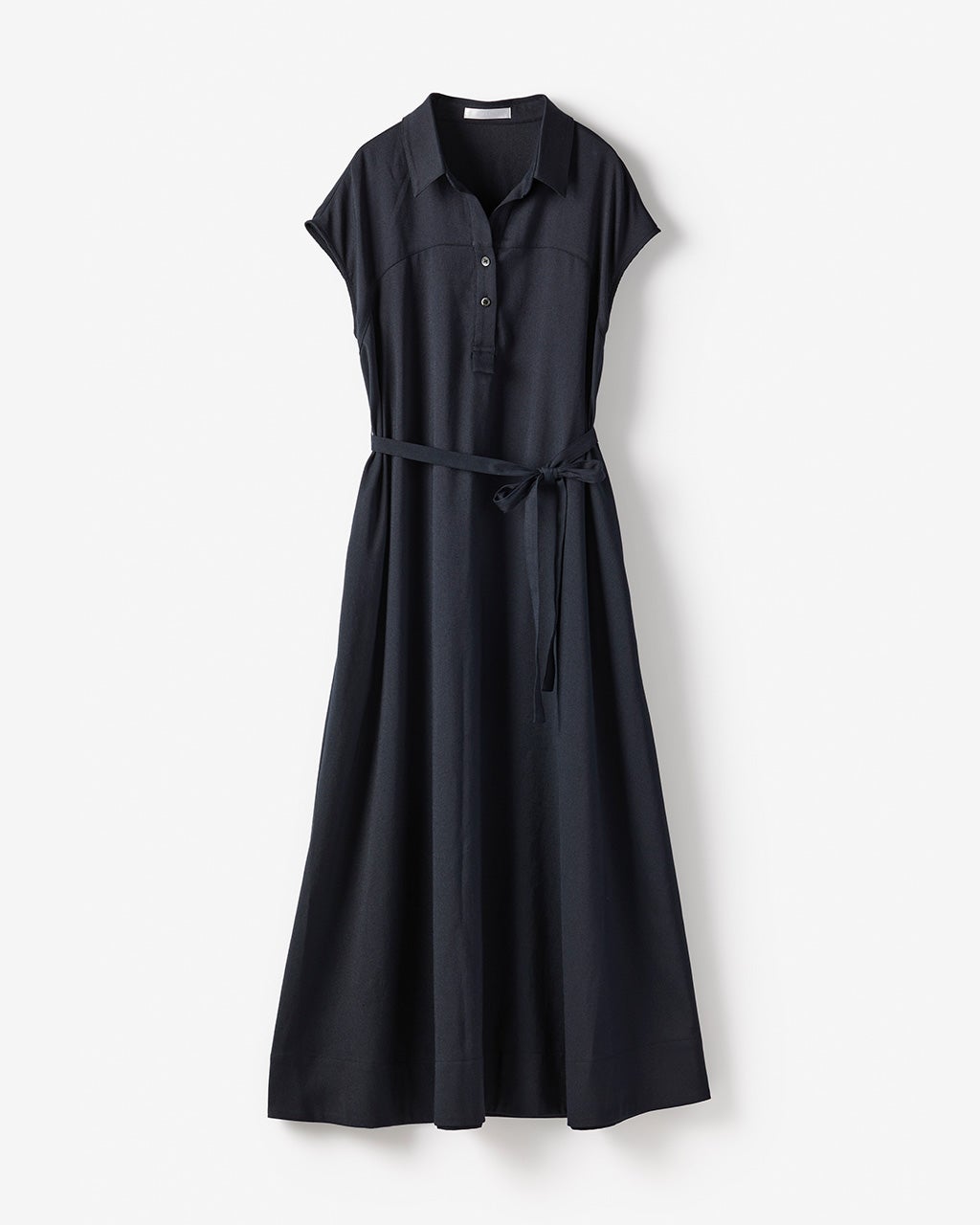 リネン混ストレッチ・スキッパーワンピース/DoCLASSE