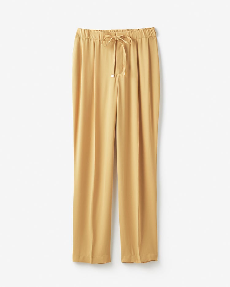 バックサテンジョーゼット・テーパードパンツ 詳細画像 イエロー 2