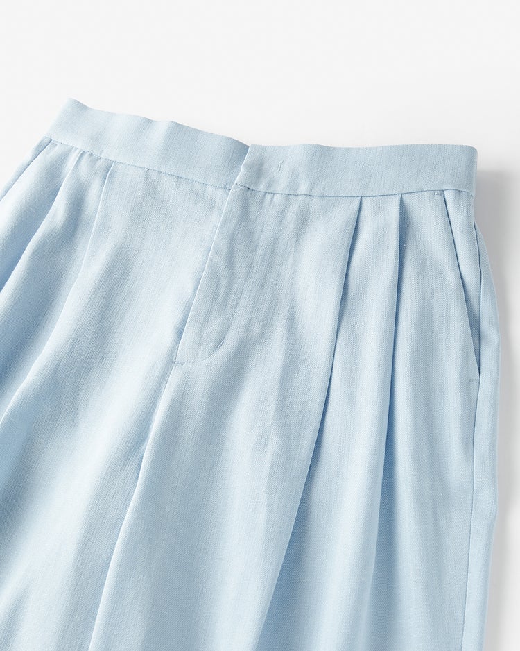 リネン混ストレッチ・テーパードパンツ 詳細画像 ライトブルー 3
