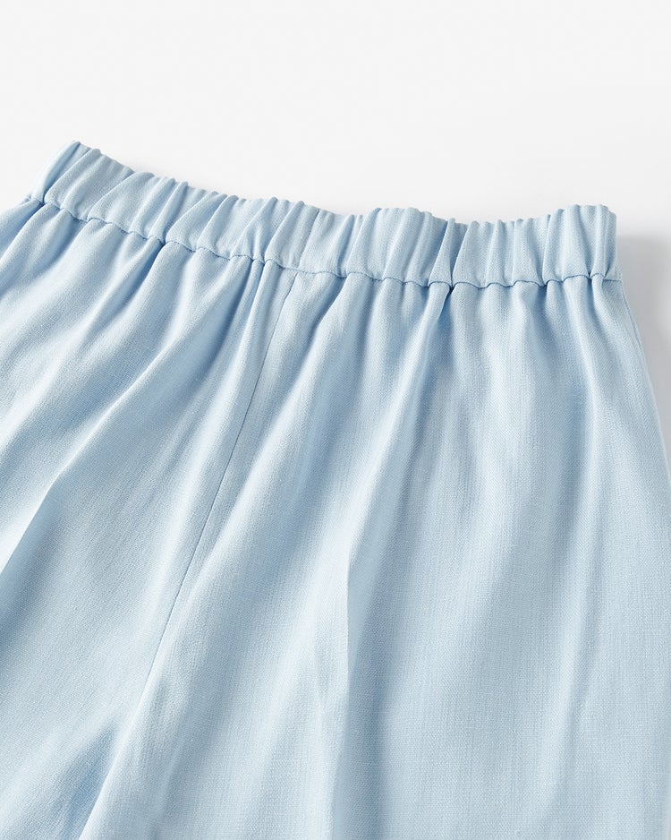 リネン混ストレッチ・テーパードパンツ 詳細画像 ライトブルー 5