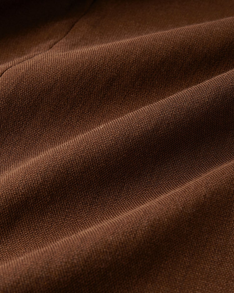 リネン混ストレッチ・イージーワイドパンツ 詳細画像 ブラウン 3