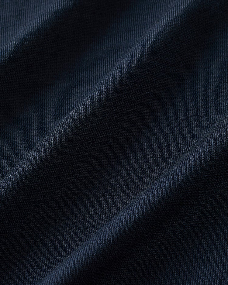 ポロ衿・配色プルオーバーニット 詳細画像 ミッドナイトブルー 3