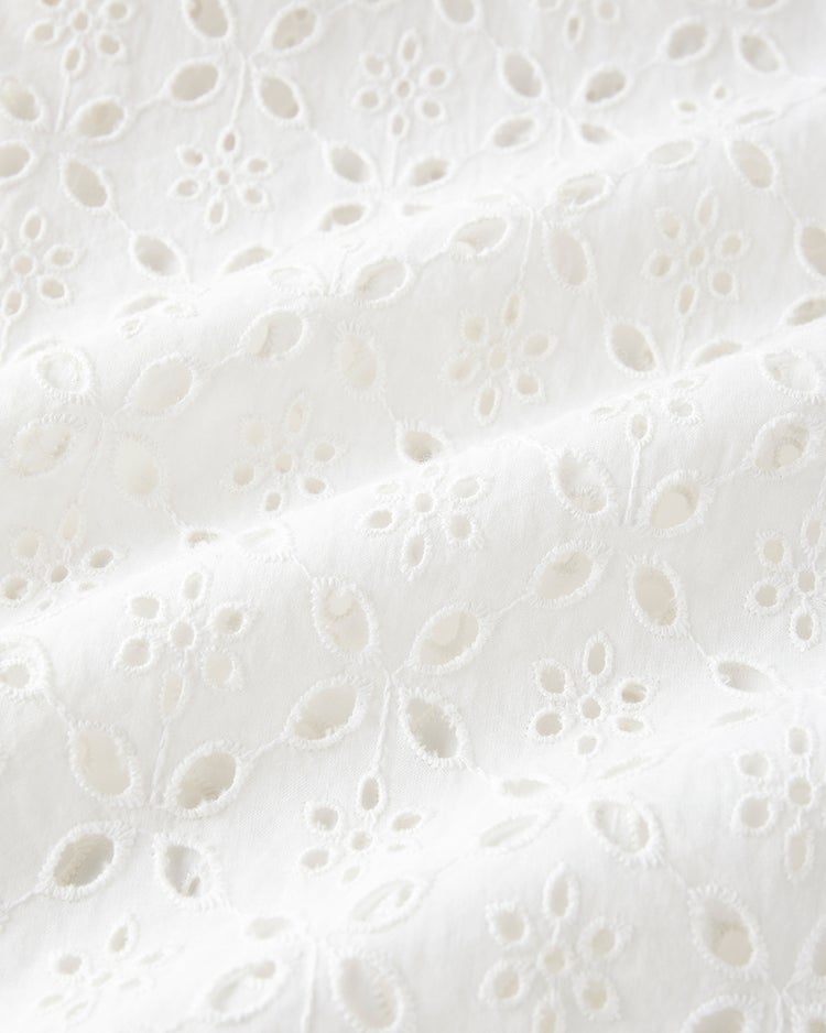 カットワークレース・キーネックブラウス 詳細画像 ホワイト 5