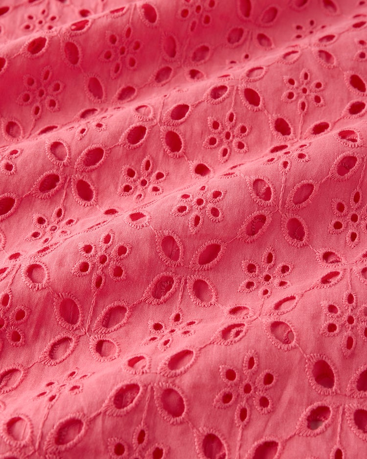 カットワークレース・キーネックブラウス 詳細画像 ピンク 6