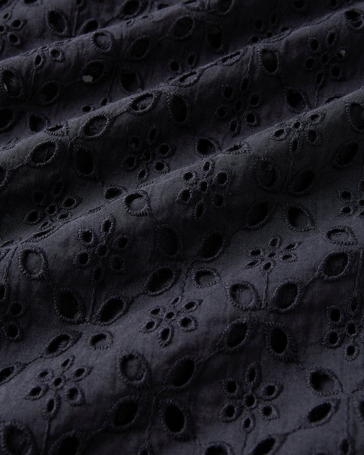 カットワークレース・キーネックブラウス 詳細画像 ミッドナイトブルー 3