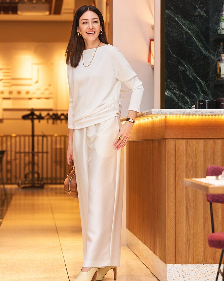 シルキーダンボール・ボートネック 詳細画像 オフホワイト 1