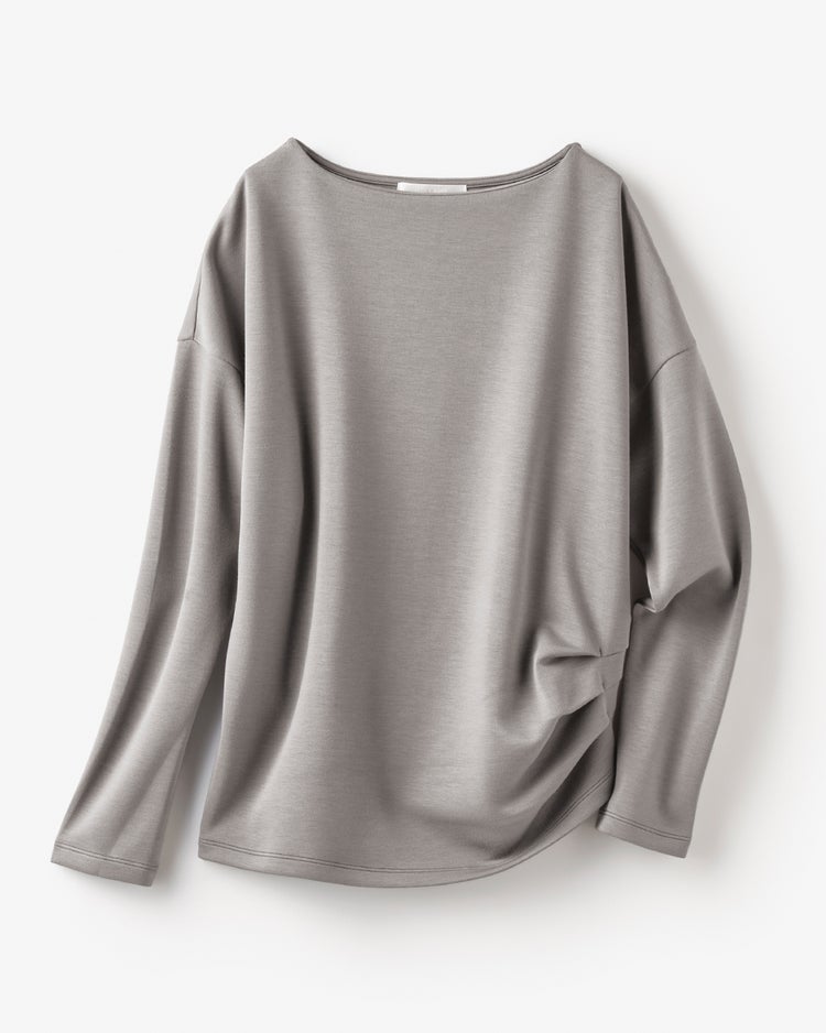 シルキーダンボール・ボートネック 詳細画像 グレー 3