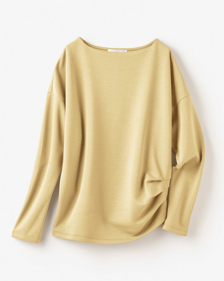 シルキーダンボール・ボートネック 詳細画像 イエロー 6