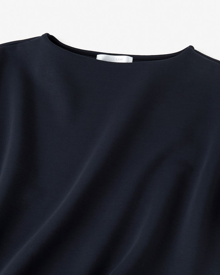 シルキーダンボール・ボートネック 詳細画像 ミッドナイトブルー 2