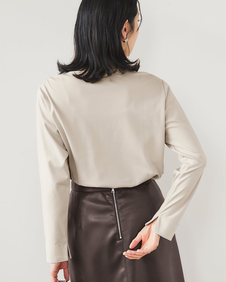 ワイドフォルム／長袖・ドゥクラッセTシャツ 詳細画像 ライトグレー 4