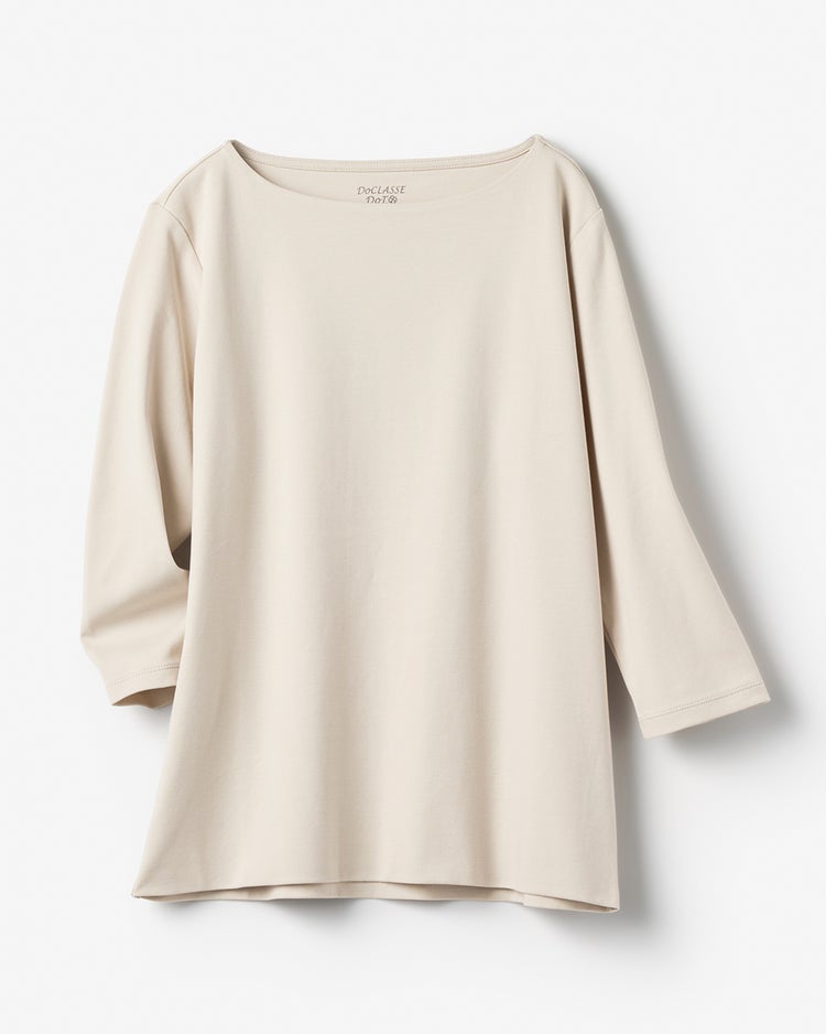 ボートネックN／7分袖・DoT 詳細画像 ライトグレー 1