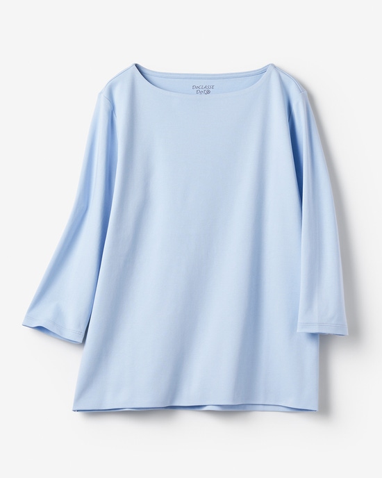 ボートネックN/7分袖・DoT