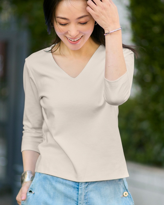 VネックN／7分袖・DoT