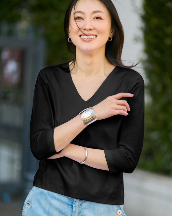 VネックN／7分袖・DoT