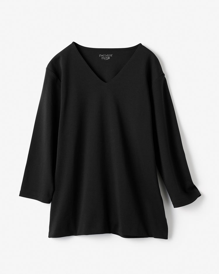 VネックN／7分袖・DoT 詳細画像 ブラック 2