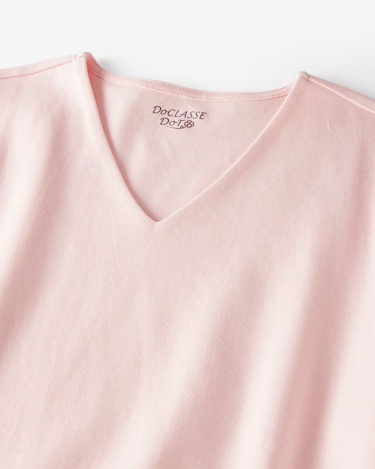 VネックN／7分袖・ドゥクラッセTシャツ 詳細画像 ソフトピンク 3