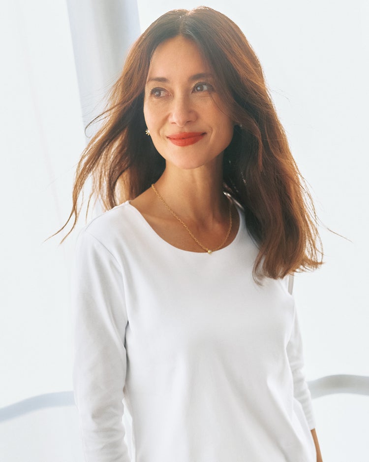 ジュエルネックN／7分袖・DoT 詳細画像 ホワイト 1