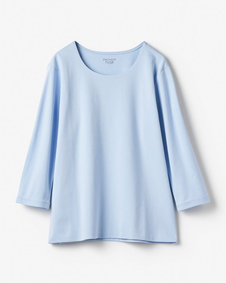 ジュエルネックN／7分袖・ドゥクラッセTシャツ 詳細画像 ペールブルー 5