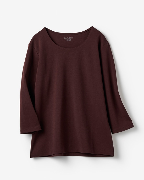 ジュエルネックN／7分袖・ドゥクラッセTシャツ