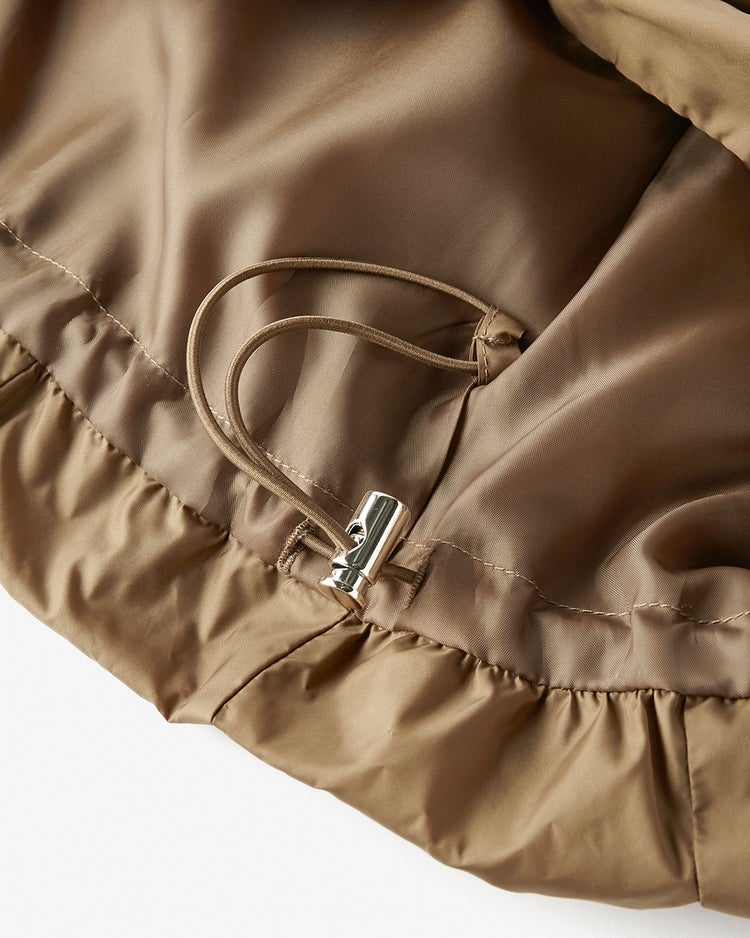スタンドフリル・タフタフーディブルゾン 詳細画像 ダークベージュ 8
