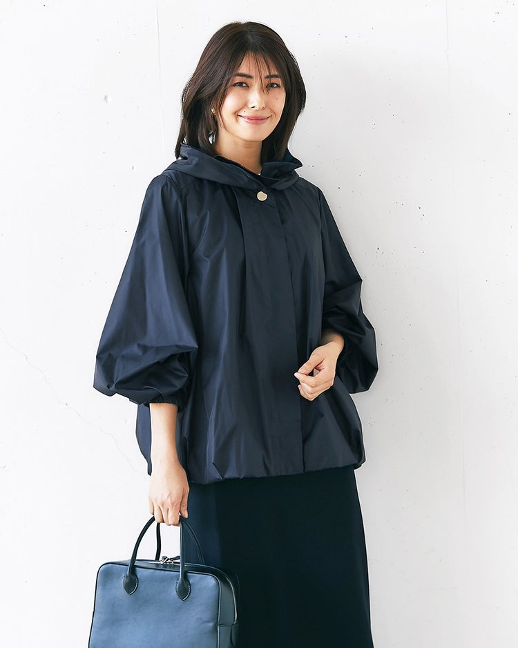 スタンドフリル・タフタフーディブルゾン 詳細画像 ミッドナイトブルー 1