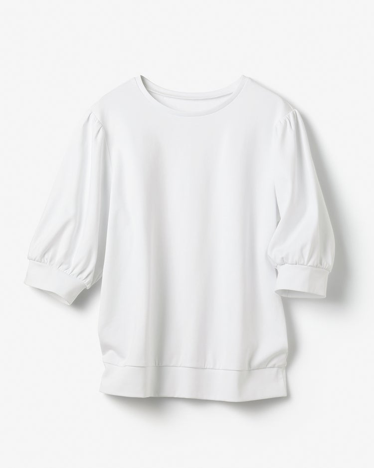 コットンポンチ・ パフ袖プルオーバー 詳細画像 ホワイト 2