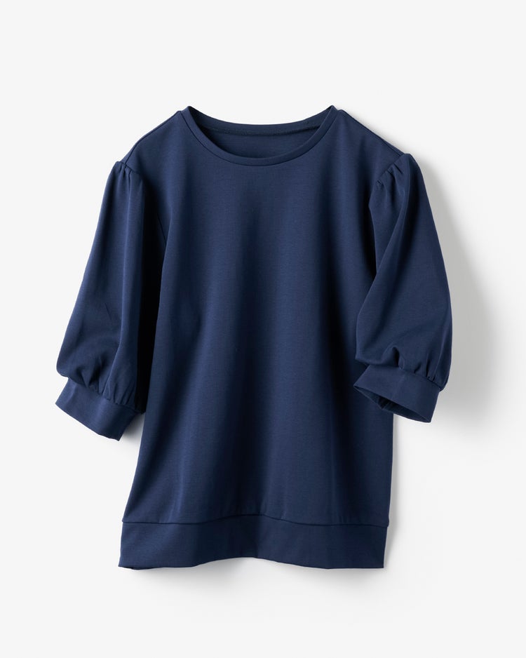 コットンポンチ・ パフ袖プルオーバー 詳細画像 ネイビー 2