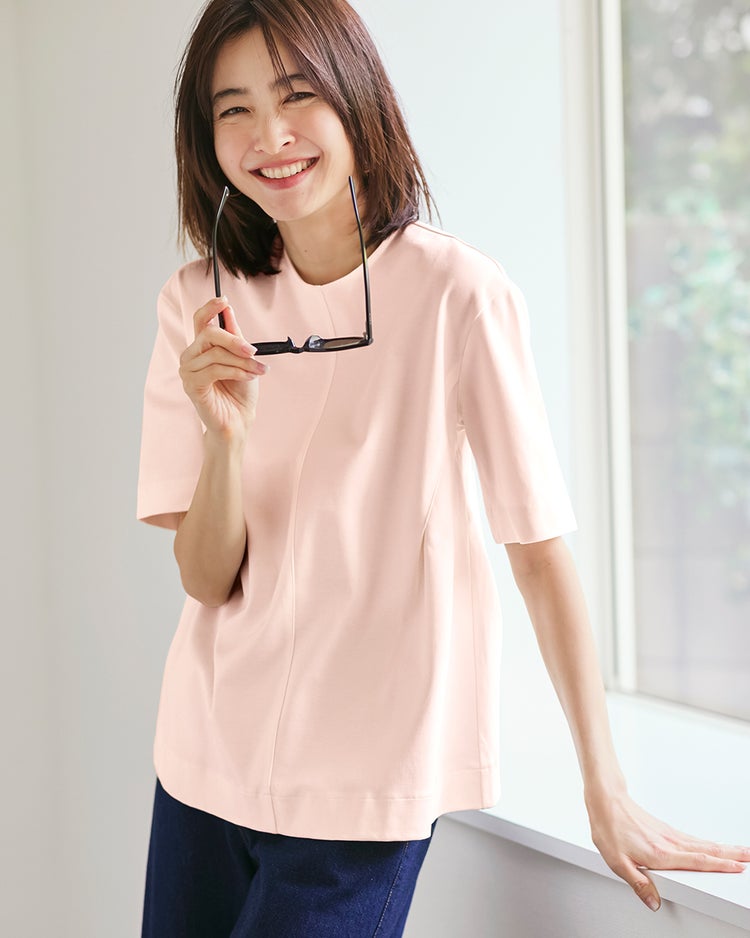 コットンポンチ・構築フォルムトップス 詳細画像 ライトピンク 1