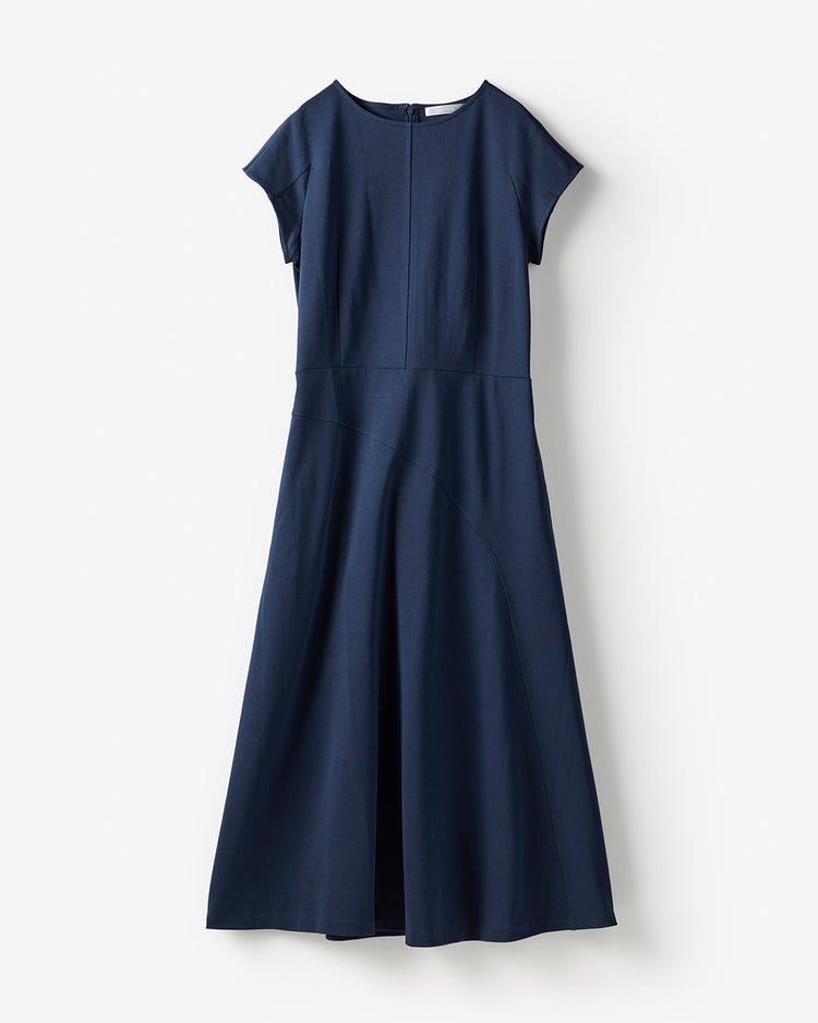 コットンポンチ・構築フレアワンピース 詳細画像 ネイビー 2