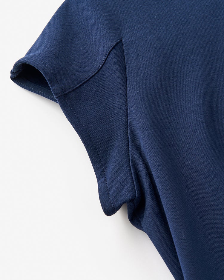 コットンポンチ・構築フレアワンピース 詳細画像 ネイビー 3