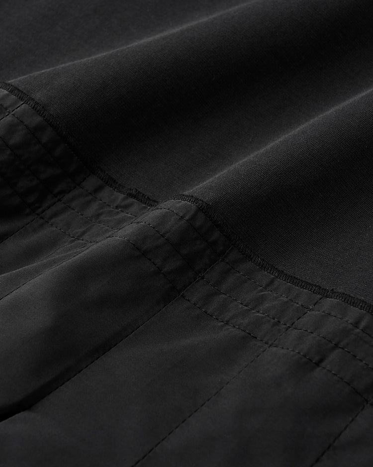 コットンポンチ・異素材デザインワンピース 詳細画像 ブラック 3