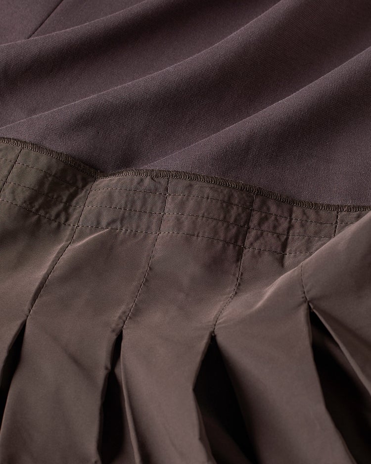 コットンポンチ・異素材デザインワンピース 詳細画像 ブラウン 4