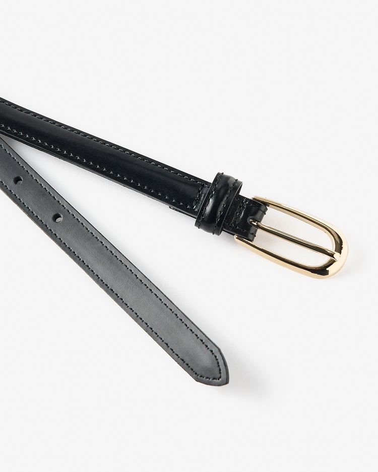 本革・ナローベルト 詳細画像 ブラック 3