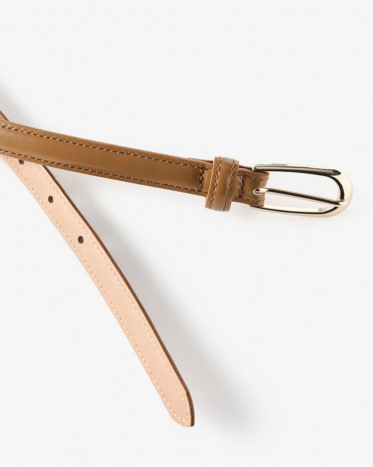 本革・ナローベルト 詳細画像 キャメル 2