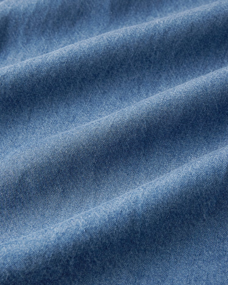 ドレーピーデニム・スキッパーブラウス 詳細画像 インディゴ 4