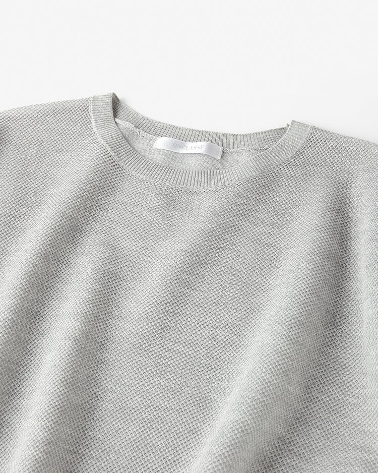 スパークリングニット・クルートップス 詳細画像 ライトグレー 4